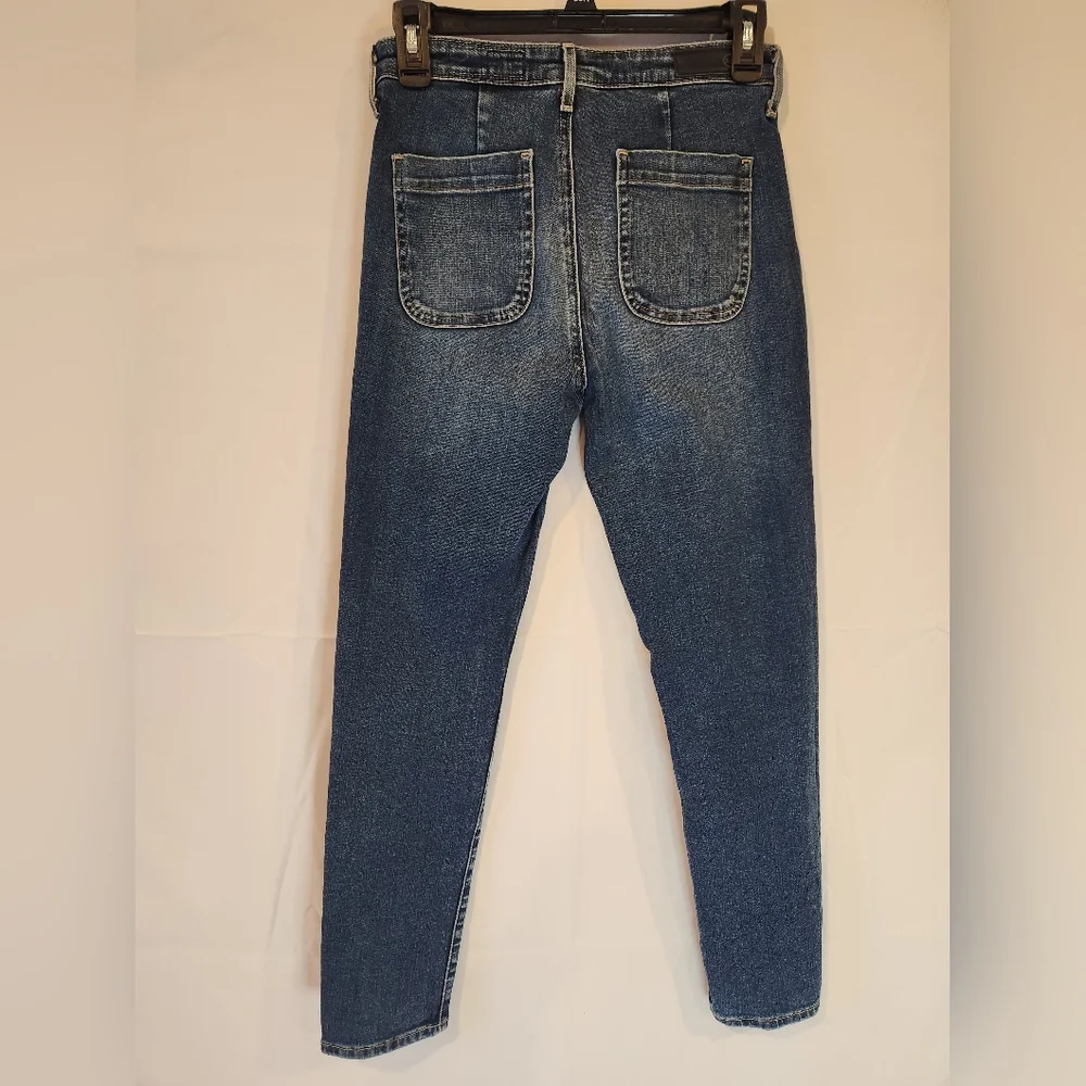 Adriano Goldshmied Anthropogie Vintage Stevie Ankle Button Fly Dark Jean Size 27